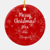 Persoonlijk zwart labrador Ice Cream Keramisch Ornament (Achterkant)