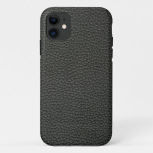 Persoonlijk zwart leer Case-Mate iPhone case