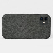 Persoonlijk zwart leer Case-Mate iPhone case (Achterkant (horizontaal))