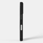 Persoonlijk zwart leereffect met monogram Case-Mate iPhone case (Achterkant / Rechts)