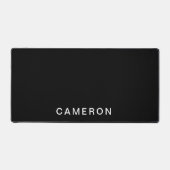 Persoonlijk zwart & monogram | Elegant ontwerp Bureaumat (Voorkant)