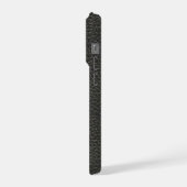 Persoonlijk zwart namaakleer uitziend monogram iPhone hoesje (Linkerkant)