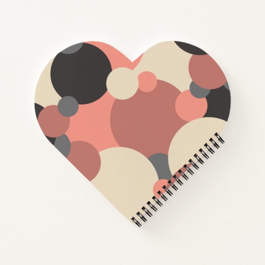 Persoonlijk zwart-rood hart notitieboek (Achterkant)