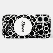 persoonlijk zwart-wit abstract patroon Case-Mate iPhone case (Achterkant (horizontaal))