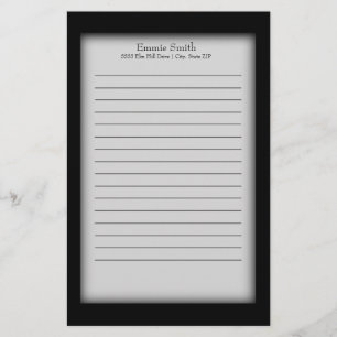 Persoonlijk zwart-wit briefpapier