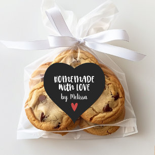 Persoonlijk Zwart Wit Eigenhandig Met Liefde Gemaa Hart Sticker