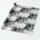 Persoonlijk zwart-wit foto cadeaupapier (Uitgerold)