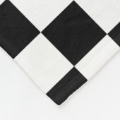 Persoonlijk zwart-wit geruit vlagpatroon fleece deken (Hoek)