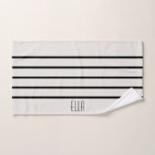 Persoonlijk zwart-wit gestreept bad handdoek (Handdoek)