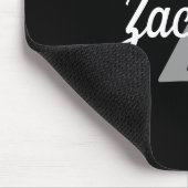 Persoonlijk zwart wit grijs retro monogram muismat (Hoek)