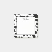 Persoonlijk zwart-wit koeienprintpatroon post-it® notes (Voorkant)