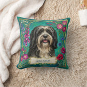 Persoonlijk zwart-wit Lhasa Apso kussen (Deken)