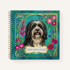 Persoonlijk zwart-wit Lhasa Apso-notitieboek Notitieboek