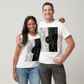 Persoonlijk zwart-wit marmeren 67 T-shirt (Unisex)