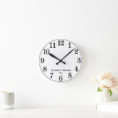 Persoonlijk zwart & wit ronde klok (Huis)
