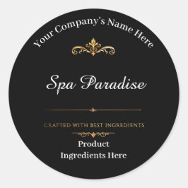 Persoonlijk zwart-wit small business product ronde sticker