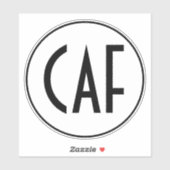 Persoonlijk zwart-wit sticker met kusknip (Vel)