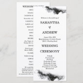 Persoonlijk zwart-wit trouwprogramma (Voorkant / Achterkant)