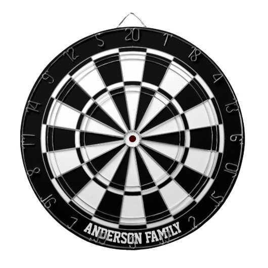 Persoonlijk zwart-wit tweekleurig dartbord (Voorkant)