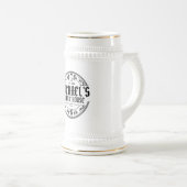 Persoonlijk zwart-wit vintage pubbord bier bierpul (Voorkant rechts)