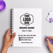 Persoonlijk zwart-wit zakelijk logo met bedrijfsna planner