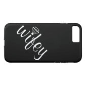 Persoonlijk zwart-witscript en diamant Case-Mate iPhone case (Achterkant (Horizontaal))