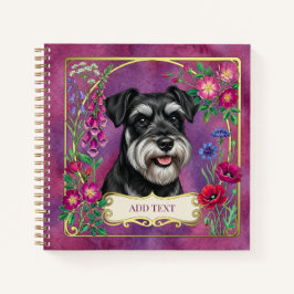 Persoonlijk Zwart & Zilver Schnauzer Notitieboek