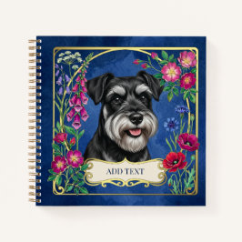 Persoonlijk Zwart & Zilver Schnauzer Notitieboek
