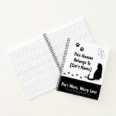 Persoonlijk Zwarte Kat Spiraal Notitieboek (Binnen)