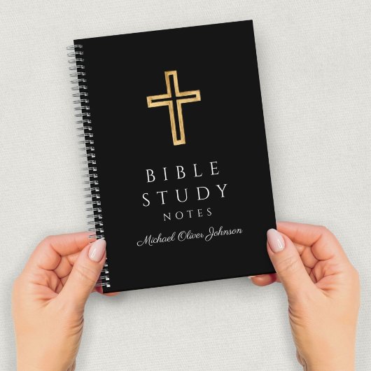 Persoonlijk Zwarte Religieuze Kruis Notitieboek
