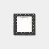 Persoonlijk Zwarte & Roze Strik Schrift Post-it® Notes (Voorkant)