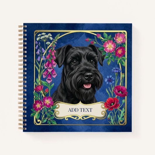 Persoonlijk Zwarte Schnauzer Notitieboek (Voorkant)