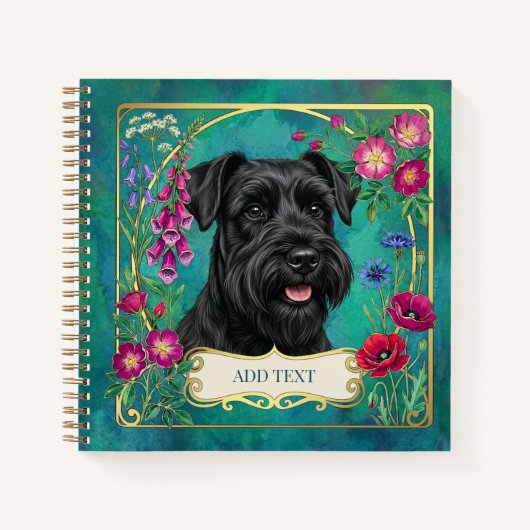 Persoonlijk Zwarte Schnauzer Notitieboek (Voorkant)