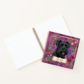 Persoonlijk Zwarte Schnauzer Roze Notitieboek (Binnen)