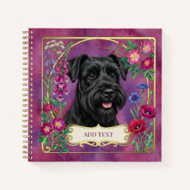 Persoonlijk Zwarte Schnauzer Roze Notitieboek