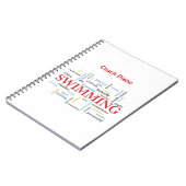 Persoonlijk, Zwemend Coach Dank u in woorden Notitieboek (Linkerzijde)