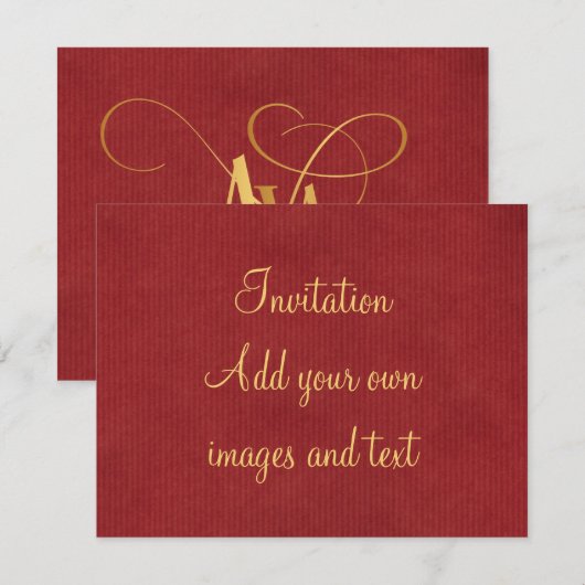 Persoonlijk Zwirlijk Manuscript Ava Gold op Rood Kaart (Voorkant / Achterkant)