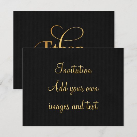 Persoonlijk Zwirlijk Manuscript Ethan Gold op Zwar Kaart (Voorkant / Achterkant)