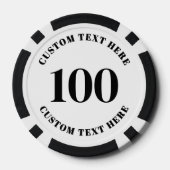 Persoonlijke 100 Genummerde Poker Chips (Achterkant)