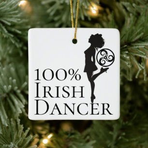 Persoonlijke 100% Irish Dancer Hard Shoe Kerstmis Keramisch Ornament