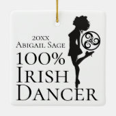 Persoonlijke 100% Irish Dancer Hard Shoe Kerstmis Keramisch Ornament (Achterkant)