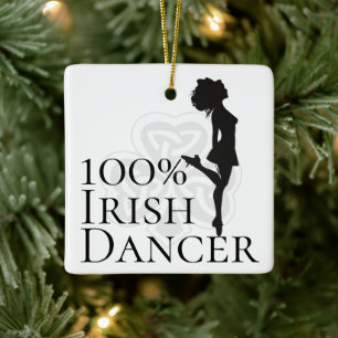 Persoonlijke 100% Irish Dancer Hard Shoe Kerstmis Keramisch Ornament