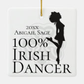 Persoonlijke 100% Irish Dancer Hard Shoe Kerstmis Keramisch Ornament (Achterkant)
