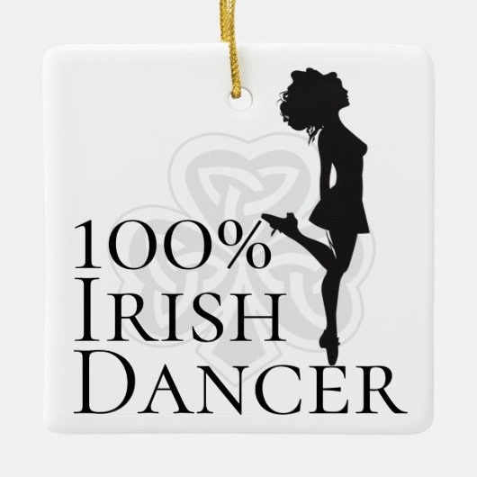Persoonlijke 100% Irish Dancer Hard Shoe Kerstmis Keramisch Ornament (Voorkant)