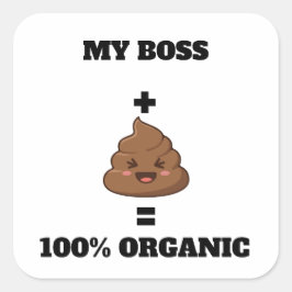 Persoonlijke 100% Organische Poep Sticker - Aangep