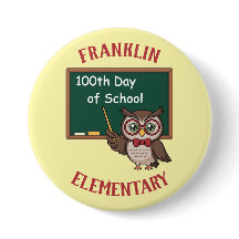 Persoonlijke 100e dag van school uil & schoolbord