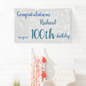 Persoonlijke 100e verjaardag spandoek (Insitu)