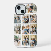 Persoonlijke 10 foto collage iPhone 15 case (Achterkant)