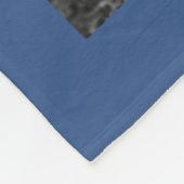 Persoonlijke 11 foto-collage klassiek blauw fleece deken (Hoek)