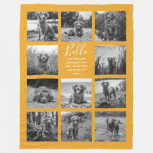 Persoonlijke 11 foto-collage Mellow Yellow Fleece Deken